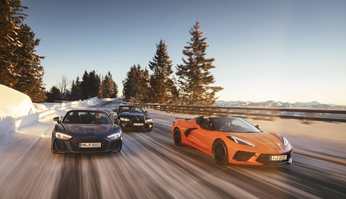 Comparativa cabrio, Corvette Stingray, BMW M4 Competition xDrive y Audi R8 Spyder V10 Performance