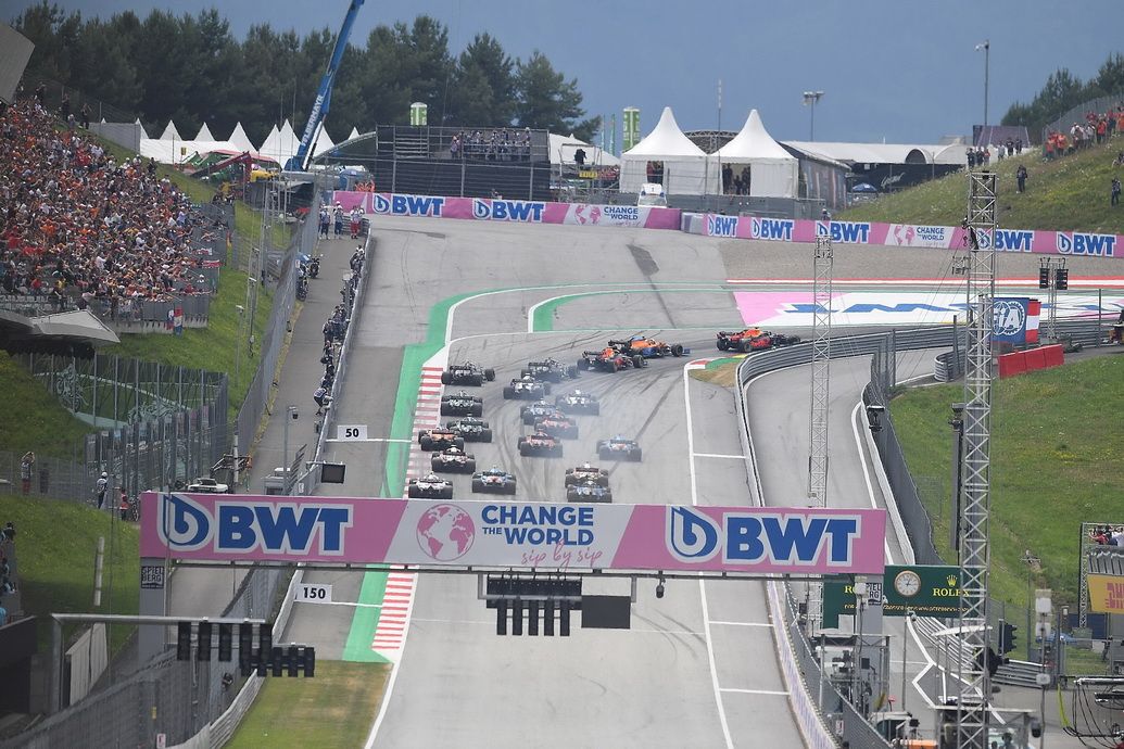 Salida de la carrera del GP de Austria del año pasado en el circuito de Spielberg