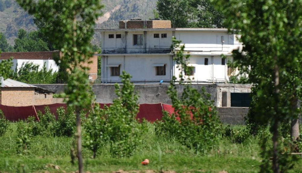 Edificio en el que vivía el terrorista y su familia en Pakistán.