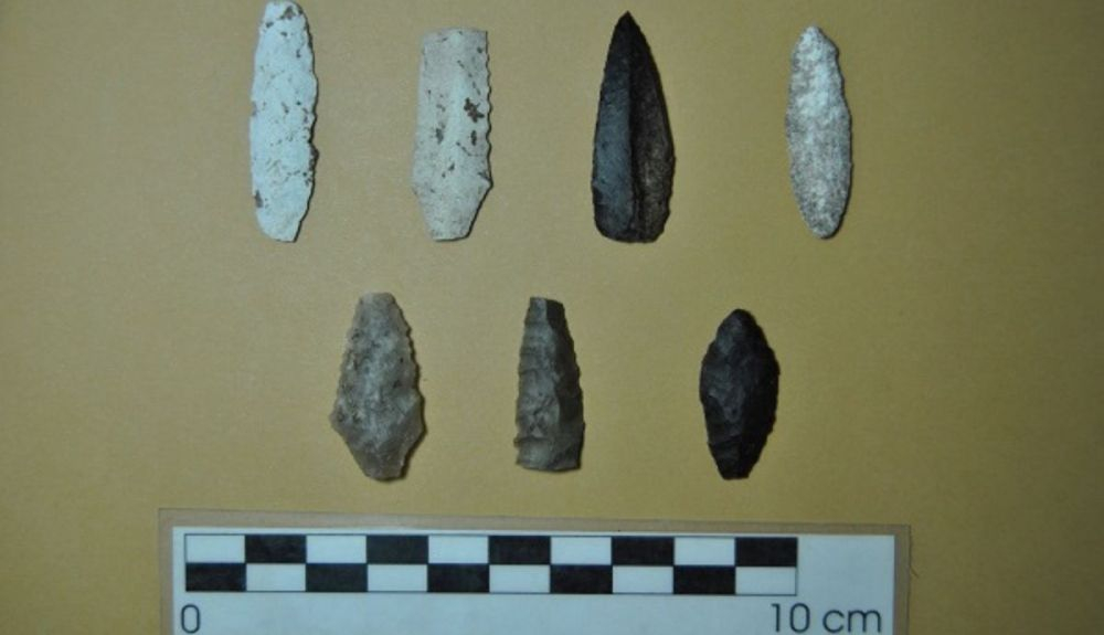 Algunos de los objetos de ajuar hallados en el dolmen de El Pendón Algunos de los objetos de ajuar hallados en el dolmen de El Pendón