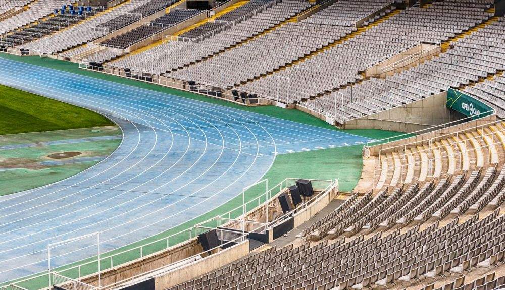 Vista interior del estadio olímpico de Montjuic,