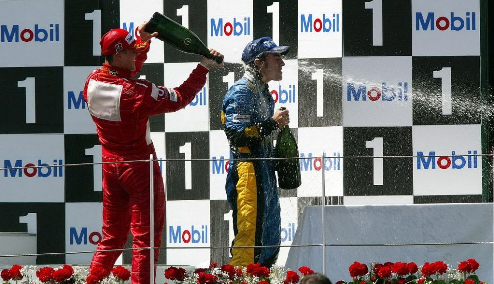 Schumacher ganó en GP de Francia en 2004 por delante de Fernando Alonso Schumacher ganó en GP de Francia en 2004 por delante de Fernando Alonso