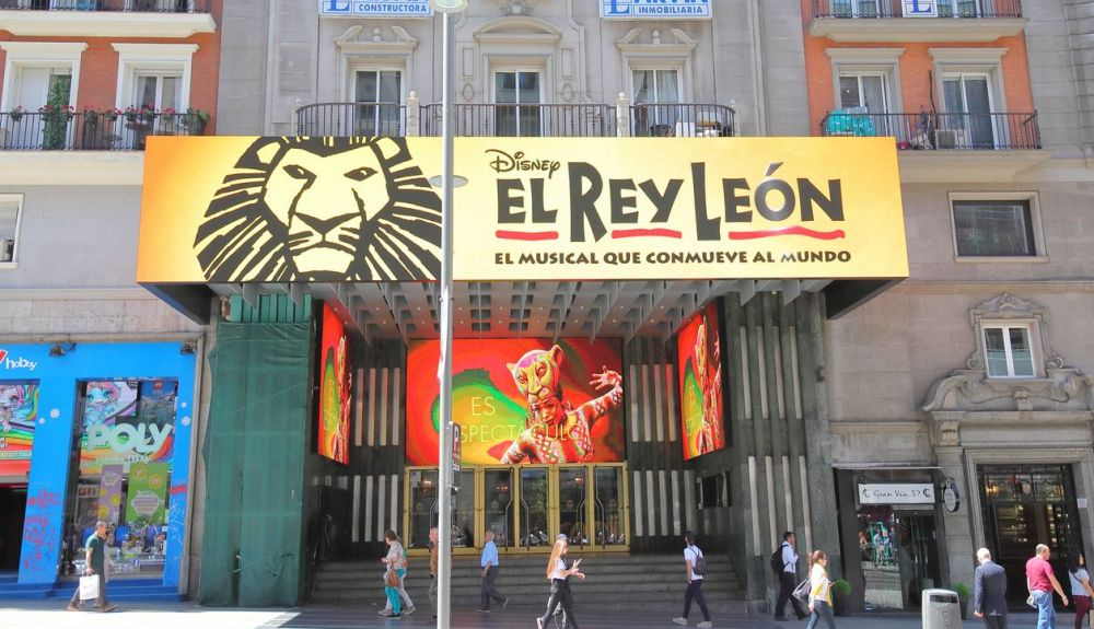 El Rey León es uno de los grandes espectáculos que ofrece la Gran Vía madrileña.