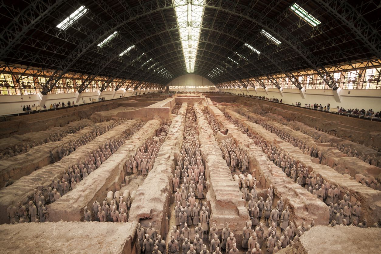 Imagen de los Guerreros de Terracota, una de las maravillas más concoidas de China.