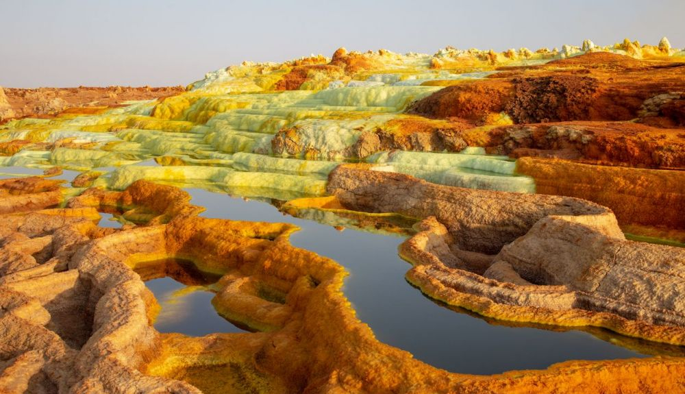 Aguas termales en la Depresión de Danakil. Aguas termales en la Depresión de Danakil.