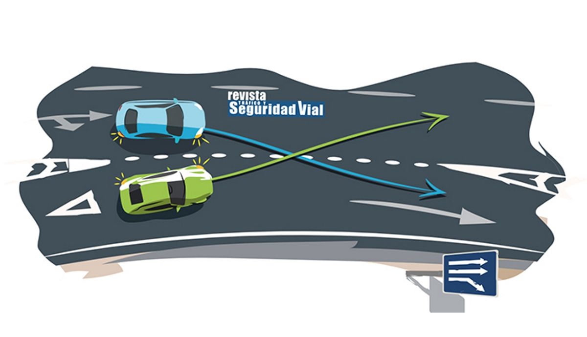 Carriles trenzados, qué son y cómo hay que circular ya por ellos para que la DGT no te multe