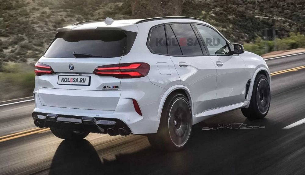 La zona posterior del BMW X5 M 2023, según kolesaru La zona posterior del BMW X5 M 2023, según kolesaru
