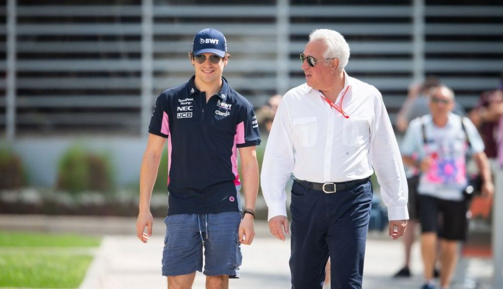 Lance Stroll junto a su padre Lawrence dueño del equipo Aston Martin