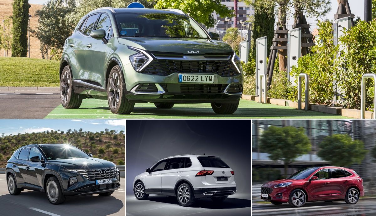 El nuevo Kia Sportage PHEV y sus grandes rivales, Hyundai Tucson, VW Tiguan, Ford Kuga, Toyota RAV4…