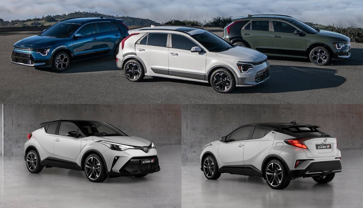 Kia Niro frente a Toyota C HR