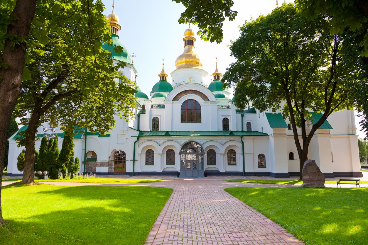 Santa Sofía, en Kiev, es Patrimonio de la Humanidad por la UNESCO desde 1990.