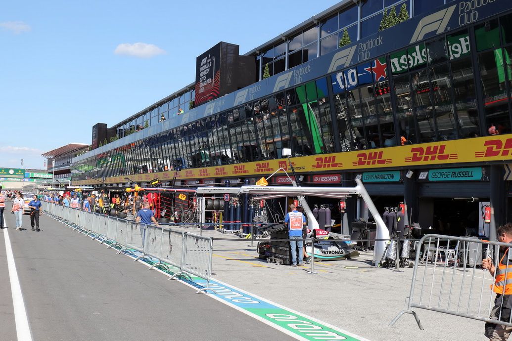 Los boxes del circuito de Zandvoort donde este fin de semana se disputa el GP de los Países Bajos