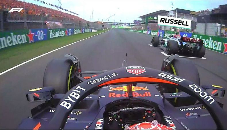 6 Verstappen adelantó a Russell y era segundo