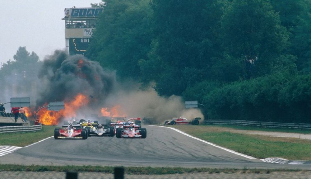 Accidente en el GP Italia 1978 en el circuito de Monza donde perdió la vida Ronnie Peterson