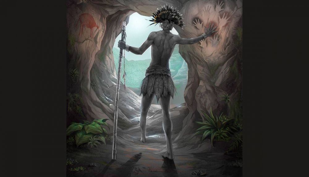 Recreación artística del individuo a quien se le amputó una pierna hace 31.000 años en una cueva de Borneo. Recreación artística del individuo a quien se le amputó una pierna hace 31.000 años en una cueva de Borneo.