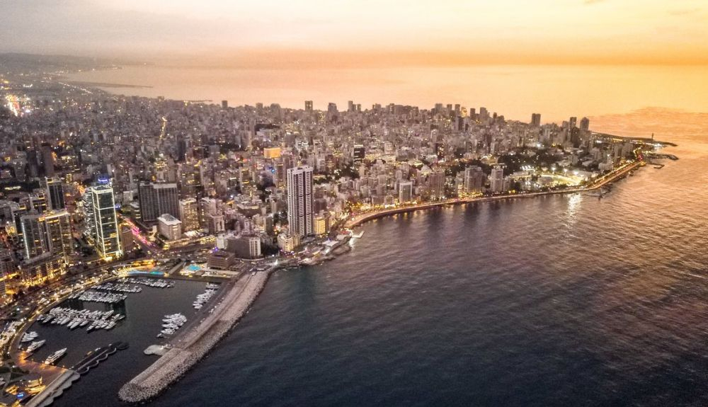 Vista aérea de Beirut. Vista aérea de Beirut.