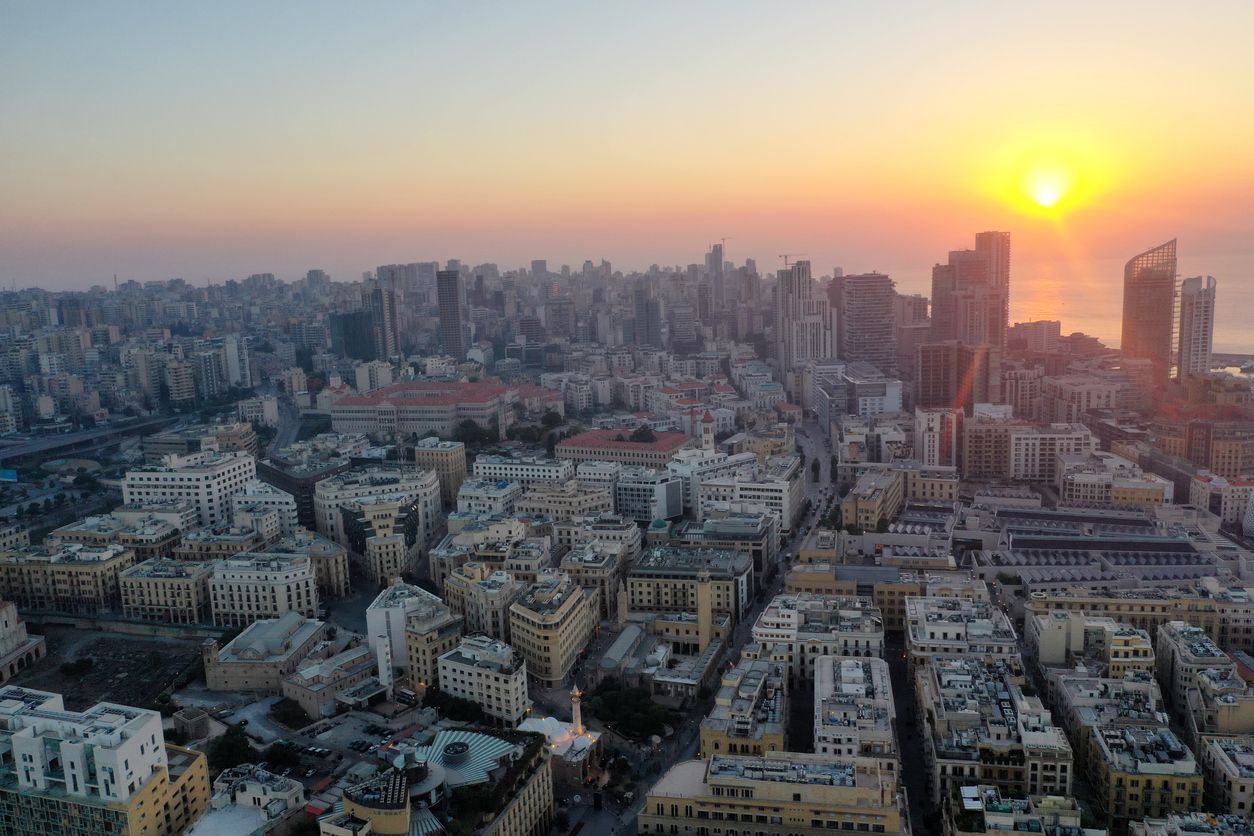 Beirut, la capital de El Libano, uno de los países con mayor densidad de población.