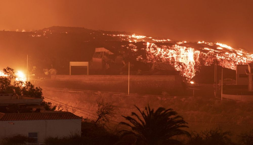 Flujo de lava en Tajuya, La Palma. Flujo de lava en Tajuya, La Palma.