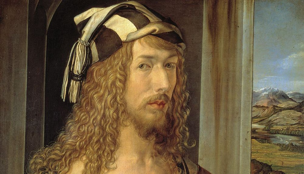 Detalle de autoreetrato de Durero. MUseo del Prado. Foto Wikipedia.