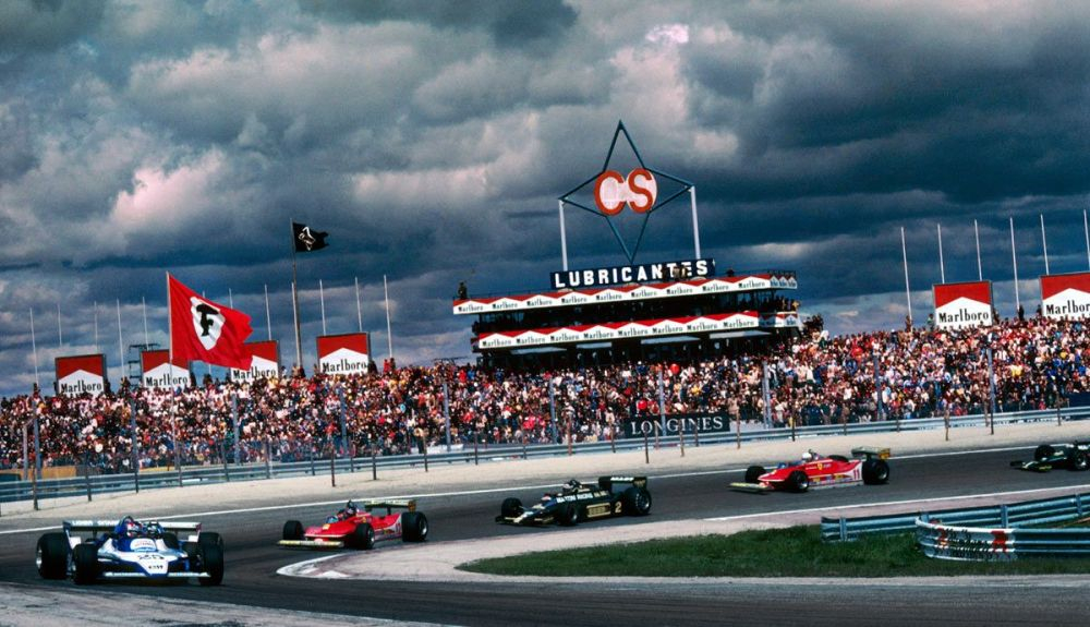 Foto del año 1979 con los monoplazas de Fórmula 1 rodando en el Jarama. Foto del año 1979 con los monoplazas de Fórmula 1 rodando en el Jarama.