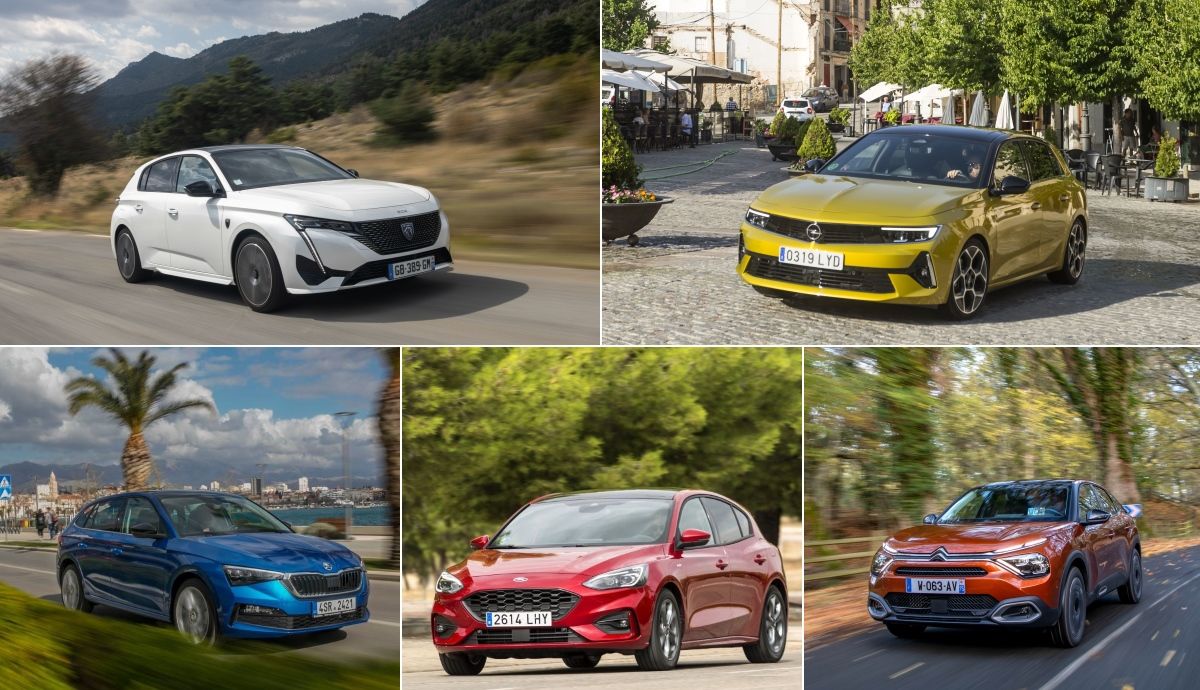 Los mejores coches compactos de gasolina, Astra, Focus, Mégane, 308, C4 y Scala, cuál es mejor
