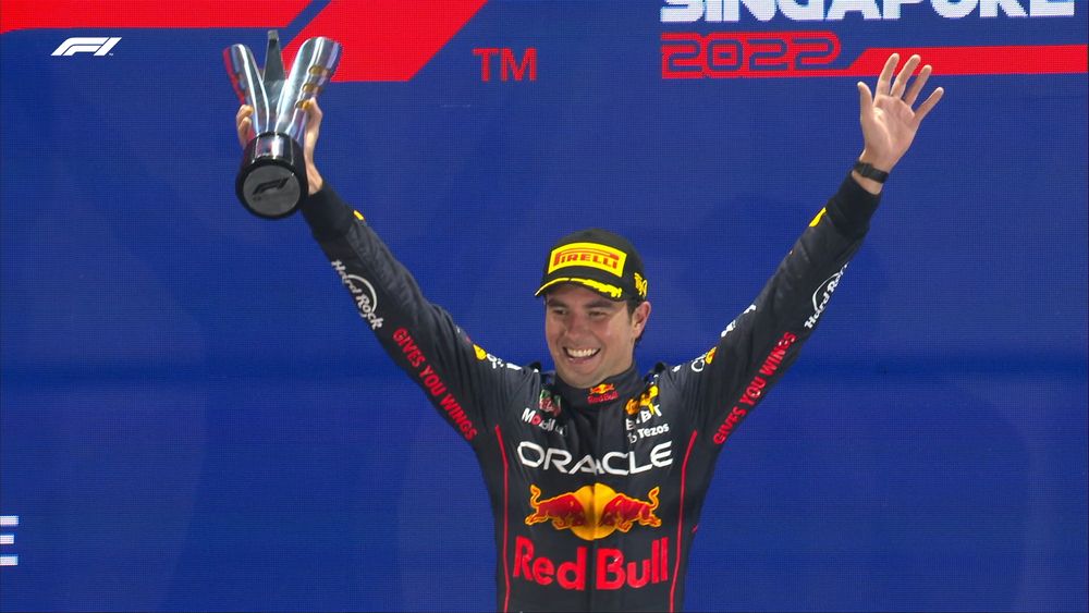 Checo Pérez (Red Bull) ganó el GP de Singapur