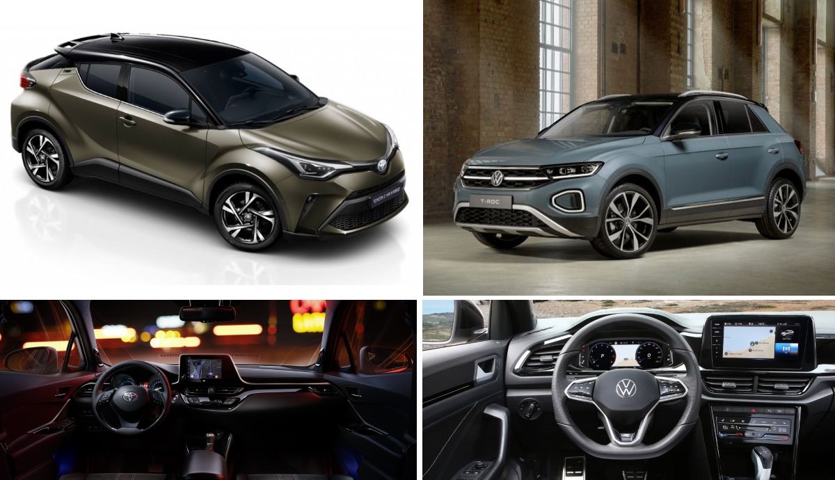Volkswagen T Roc y Toyota C HR, dos de los SUV más vendidos, frente a frente, cuál es mejor