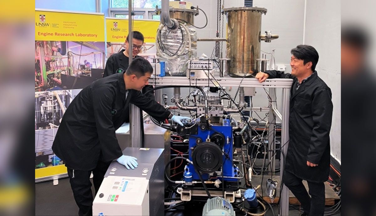 Así es el motor diésel bifuel que puede alimentarse con hidrógeno y que han patentado en Australia. Foto: UNSW.