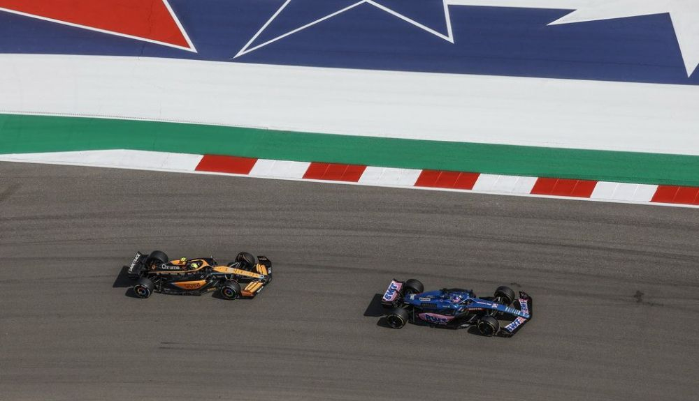 Fernando Alonso (Alpine) durante la carrera de Austin el domingo pasado