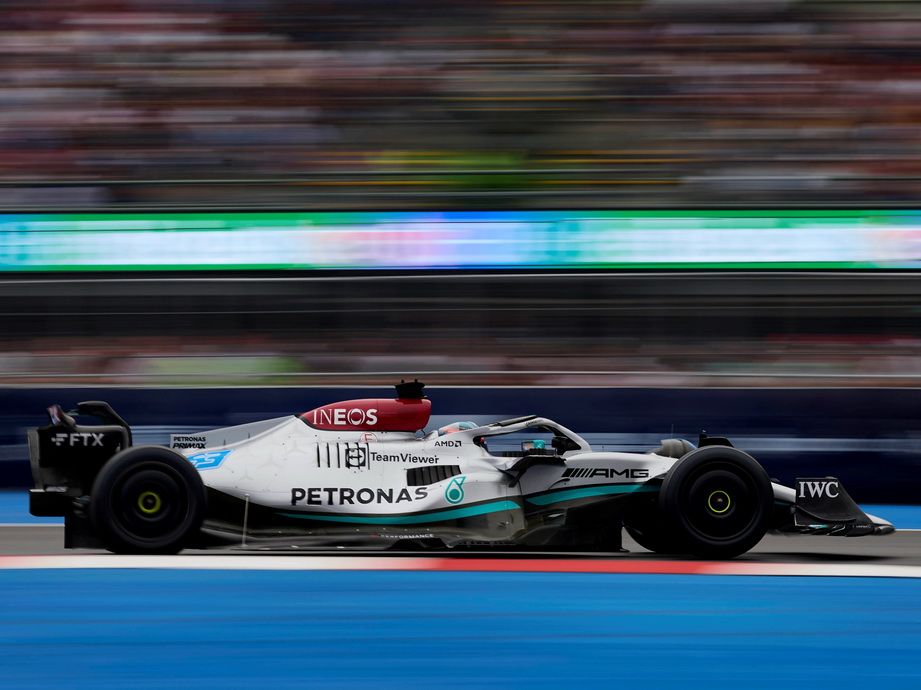 George Russell (Mercedes) marcó el mejor tiempo en la FP3