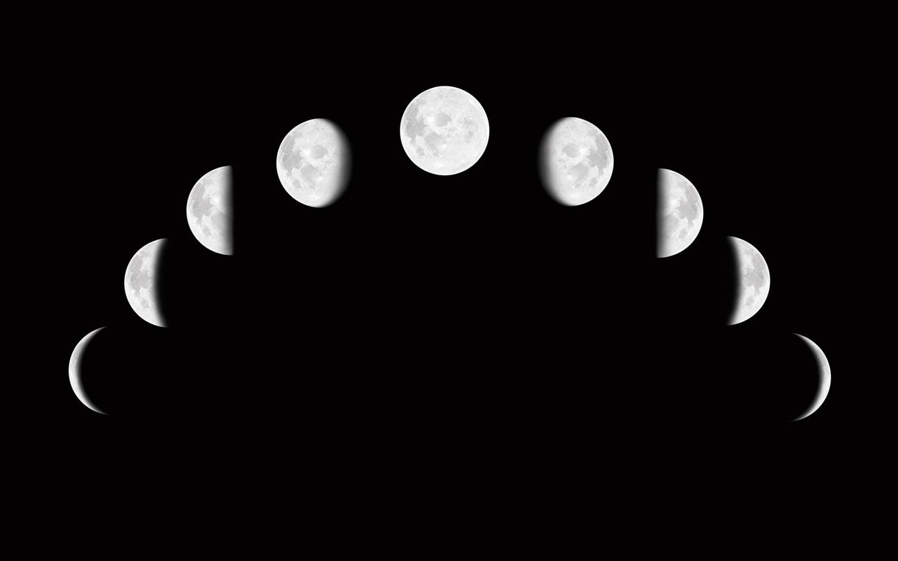 Las diferentes fases de la Luna.