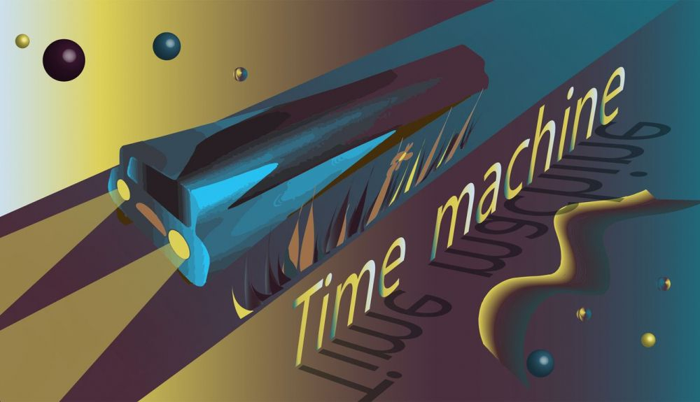 Máquina del tiempo en el espacio del universo. Máquina del tiempo en el espacio del universo.