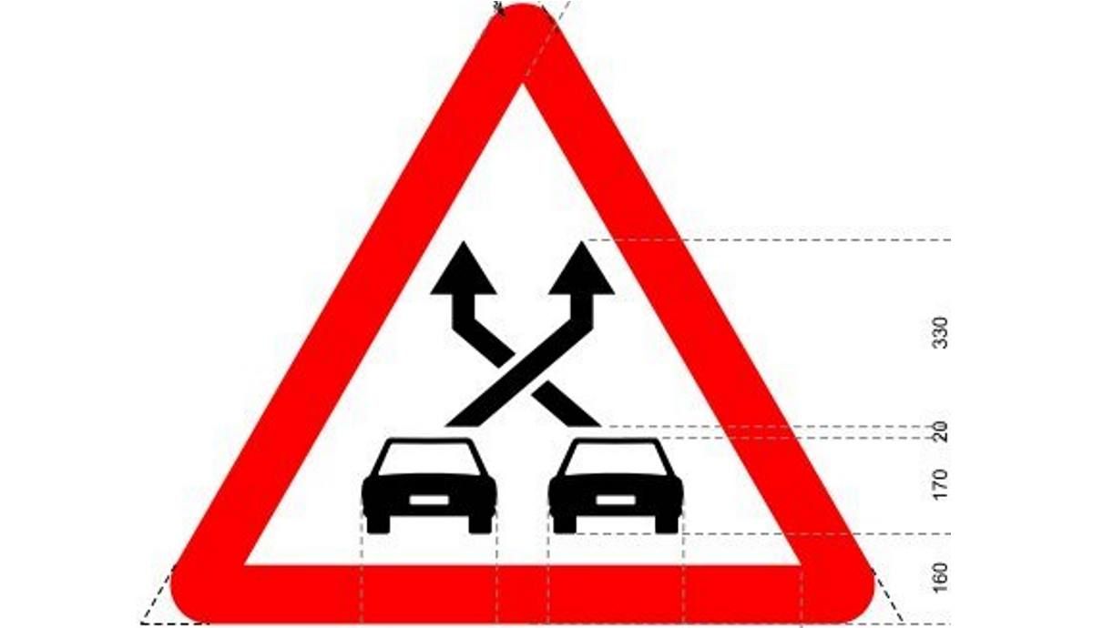 P35 peligro trenzado carriles