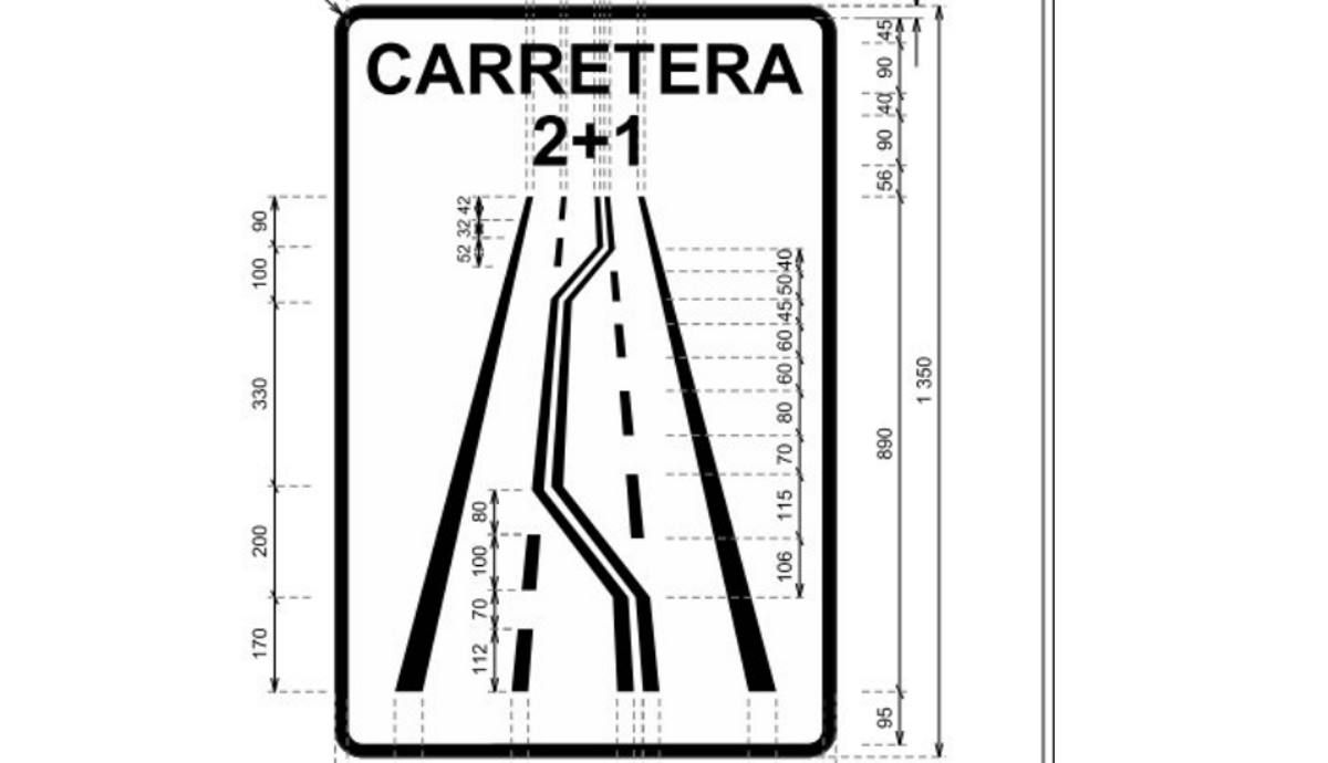S12+1 Tres carriles ambos sentidos