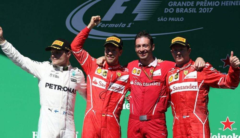 La última victoria de Ferrari en el GP de Brasil fue en 2017 con Vettel