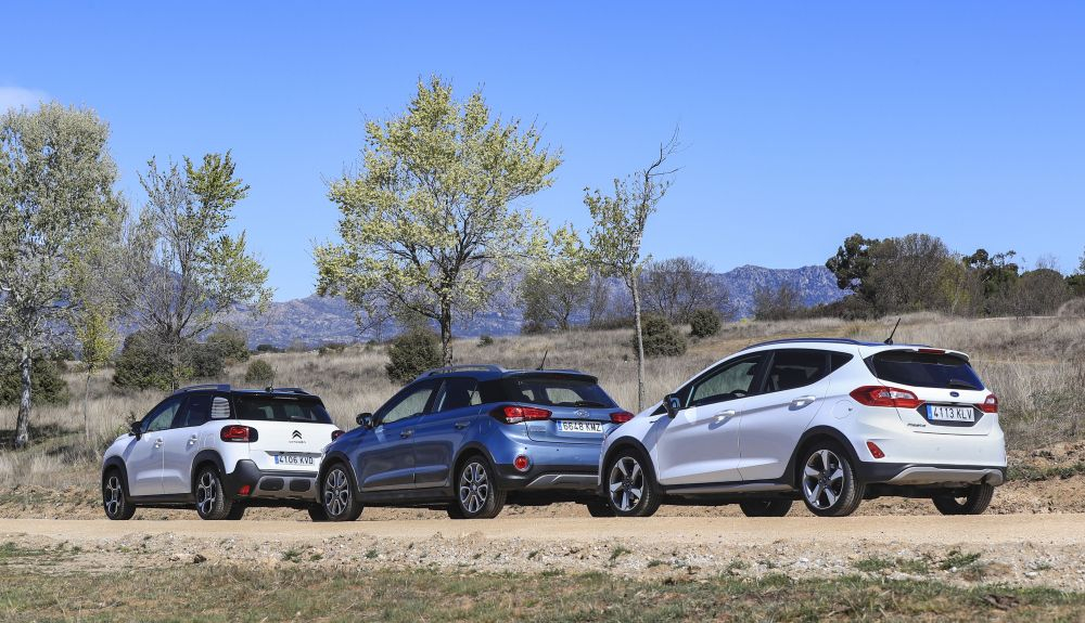 Hyundai i20 Active, Ford Fiesta Active y Citroën C3 Aircross