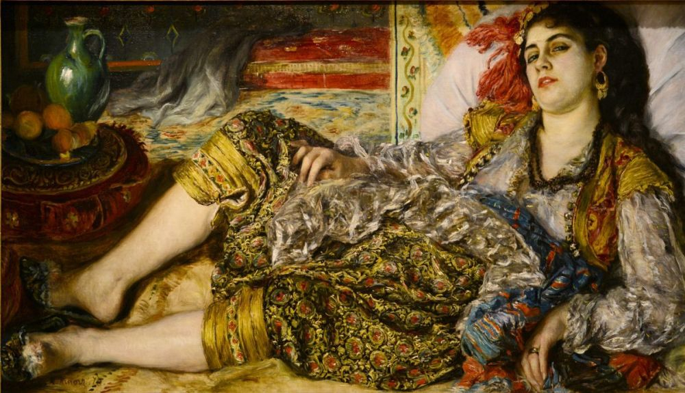 Con la Odalisca, el pintor Renoir plasmaba la temática orientalista del maestro Delacroix.
