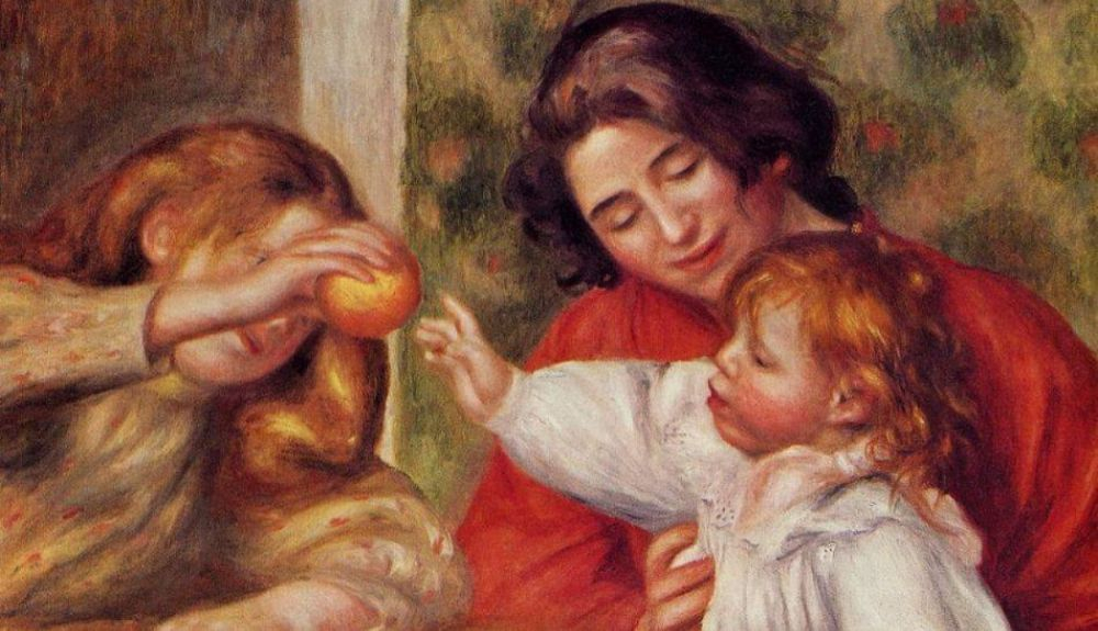 Gabrielle con Jean y una niña.