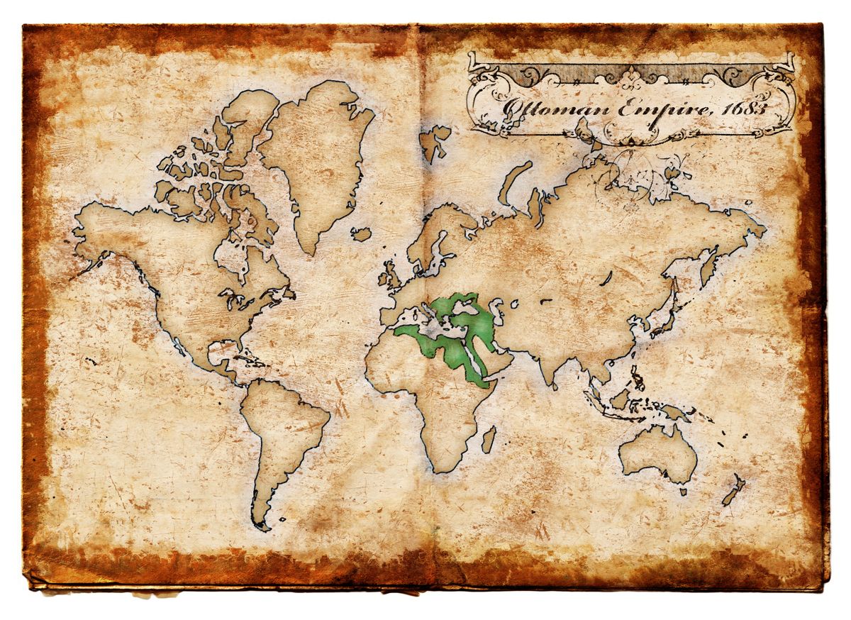 Mapa del Imperio otomano.