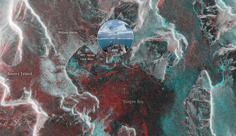 La nave de investigación, vista por Sentinel 1, La nave de investigación, vista por Sentinel 1,