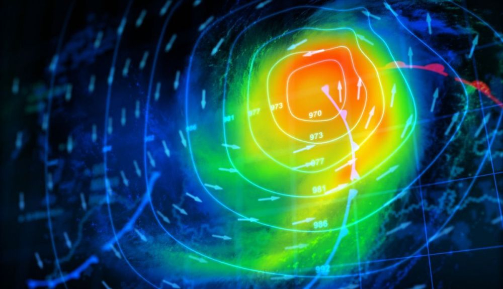 Mapa meteorológico elaborado con los datos del radar. Mapa meteorológico elaborado con los datos del radar.