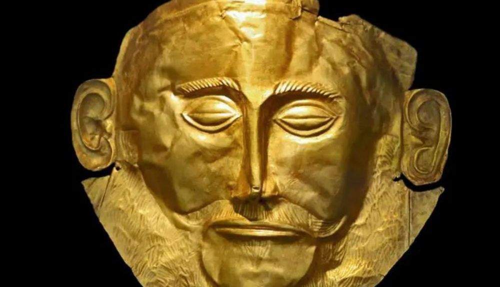 La Máscara de Agamenón, uno de los descubrimientos más famosos de Micenas.