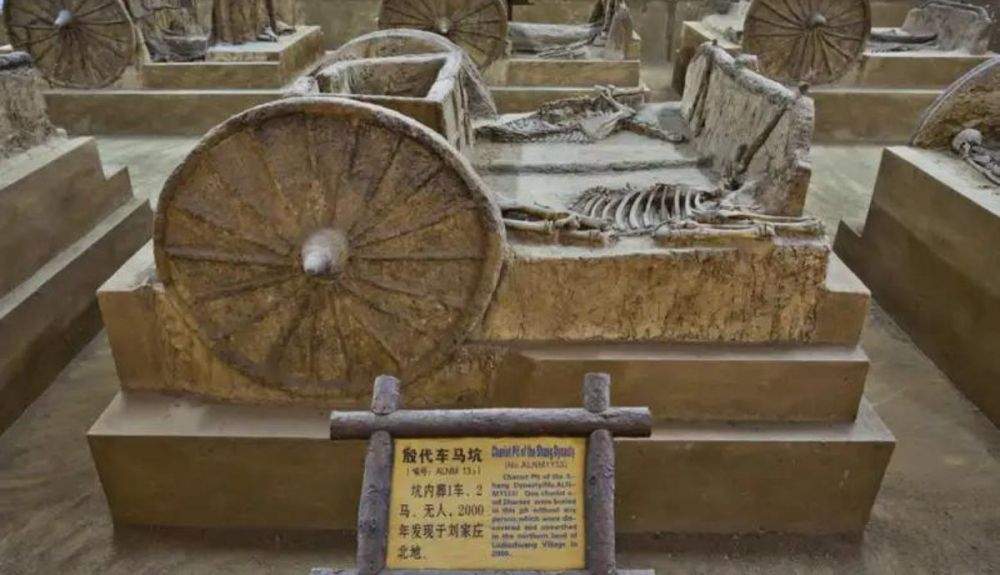 Carros antiguos del sitio de Yinxu en China.