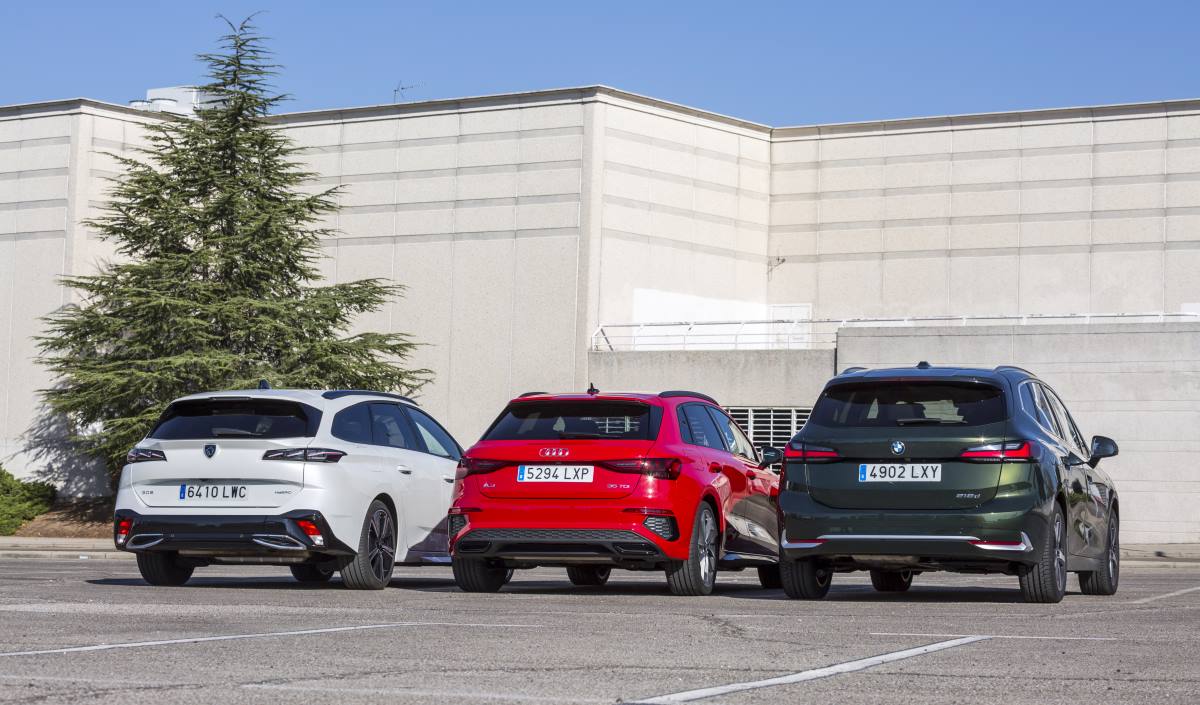 Comparativa Audi A3 35 TDi s tronic Sportback   BMW 218d Active Tourer   Peugeot 308 SW PHEV 225 3
