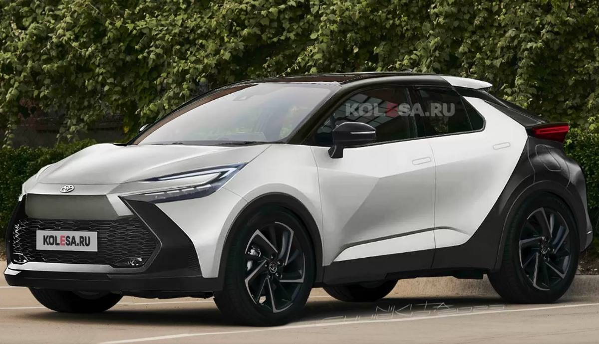 Toyota C HR 2023 y su primera ilustración según Kolesaru