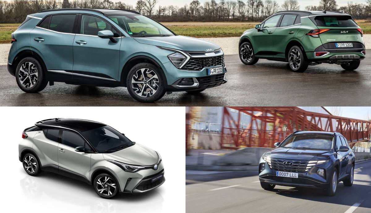 Cuál será el SUV medio más vendido en 2023, Toyota C HR frente a Hyundai Tucson y Kia Sportage