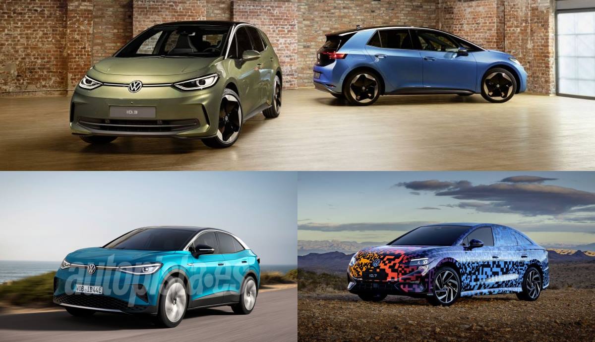Los nuevos coches eléctricos de Volkswagen ID3, ID4, ID5 ID7