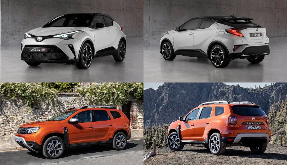 Toyota C HR frente a Dacia Duster