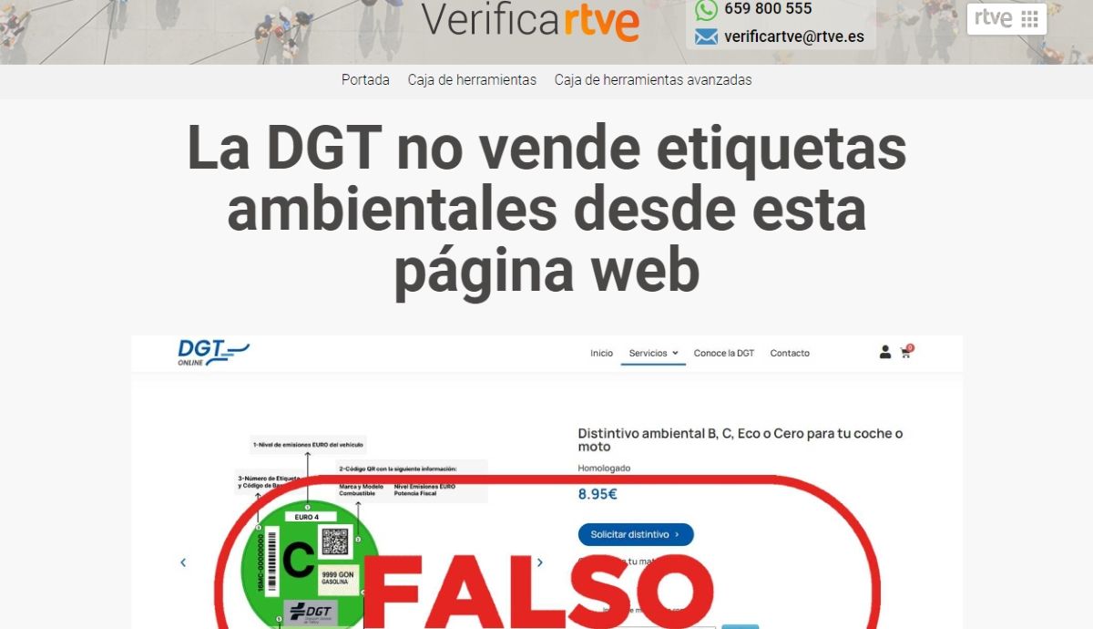 Si compras la etiqueta de la DGT para tu coche aquí nunca te llegará, es un nuevo timo