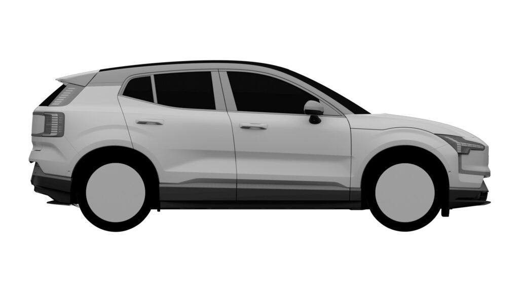 Volvo EX30. Foto filtrada de patente.